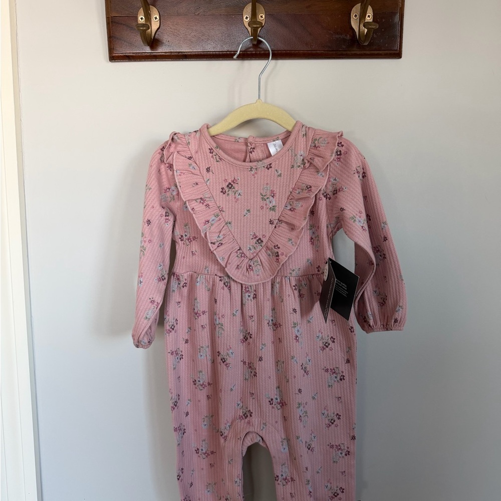 Pink Floral Kids One Piece